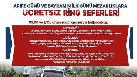 Büyükşehir’den Bayram’da Mezarlıklara Ücretsiz Ulaşım Hizmeti
