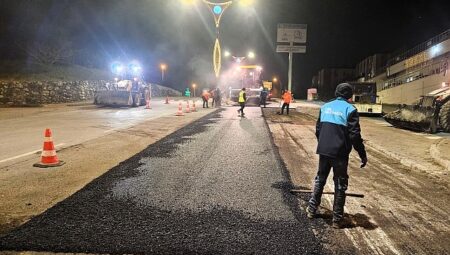 Büyükşehir’den yoğun asfalt mesaisi
