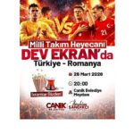 Canik’te Milli Maç Coşkusu Dev Ekranda Yaşanacak