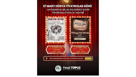 Milas Belediyesi Tarafından Dünya Tiyatrolar Günü’ne Özel İki Oyun İzleyiciyle Buluşturulacak