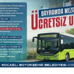 Ramazan Bayramı’nda toplu ulaşım ücretsiz