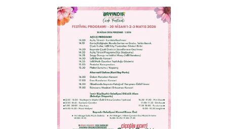 27. Uluslararası Bayındır Çiçek Festivali’nin Programı Belli Oldu