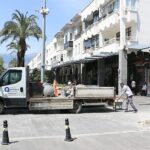 Büyükşehir ekiplerinden Kemer Liman Caddesi’nde çalışma