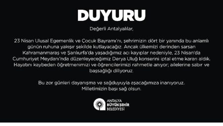 Derya Uluğ konseri iptal edildi
