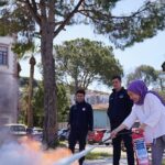 Olası yangınlara karşı tatbikat…
