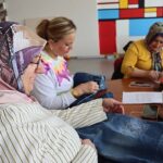 Sashiko atölyesiyle ürünlerini yenilemeyi öğrendiler