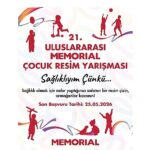 21. Memorial Uluslararası Çocuk Resim Yarışması İçin   Son Başvuru 25 Mayıs