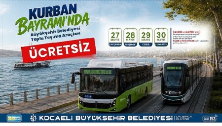 Büyükşehir’den bayramda ücretsiz ulaşım kolaylığı