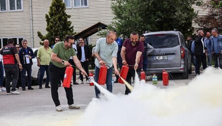 Çankaya Belediyesi Personeline Yangın Eğitimi ve Tatbikat