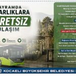 Kocaeli’de mezarlıklara ulaşım ücretsiz