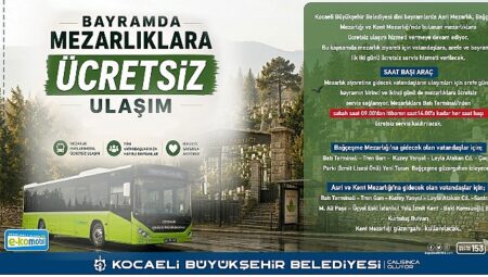 Kocaeli’de mezarlıklara ulaşım ücretsiz