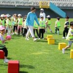 Spor Şenlikleri’nde sıra minik öğrencilerin