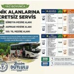 Mesire Alanlarına Ücretsiz Ulaşım Başlıyor