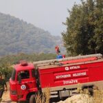 Büyükşehir ekipleri orman yangınına müdahale ediyor