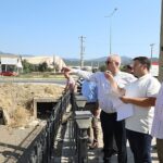 Edremit’te trafiği rahatlatacak yan yol çalışması
