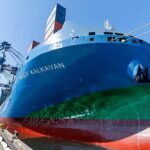 Türkiye’nin ilk ve en büyük LNG’li konteyner gemilerinden Kaşif Kalkavan, ilk uğrağını Marport’ta gerçekleştirdi