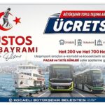 Zafer Bayramı’nda Kocaeli’de ulaşım ücretsiz