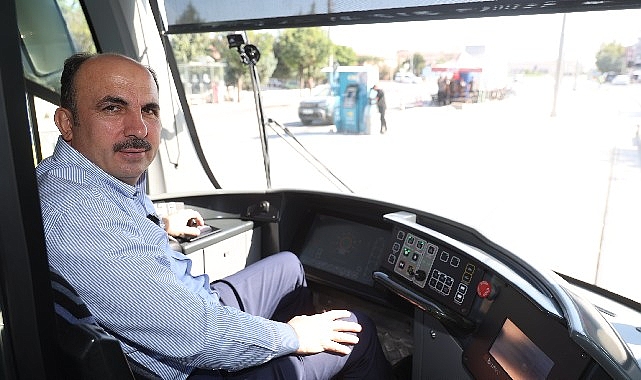 Başkan Altay, Tamamlanan Adliye-Şehir Hastanesi Tramvay Hattı’nda Test Sürüşü Yaptı