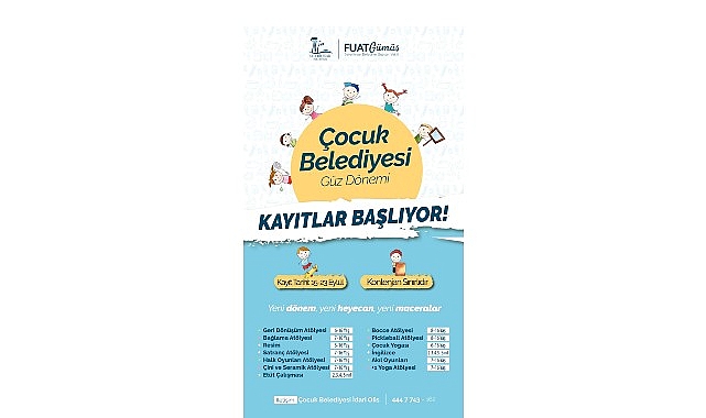 Çocuk Belediyesi’nde güz dönemi kayıtları başladı